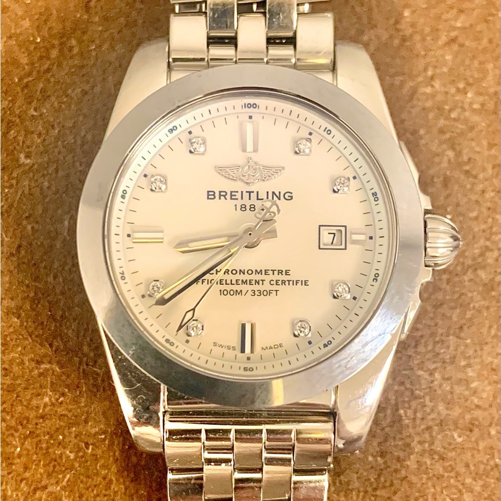 Breitling Galactic 29 Sleek Ladies Watch with Diamond Dial
